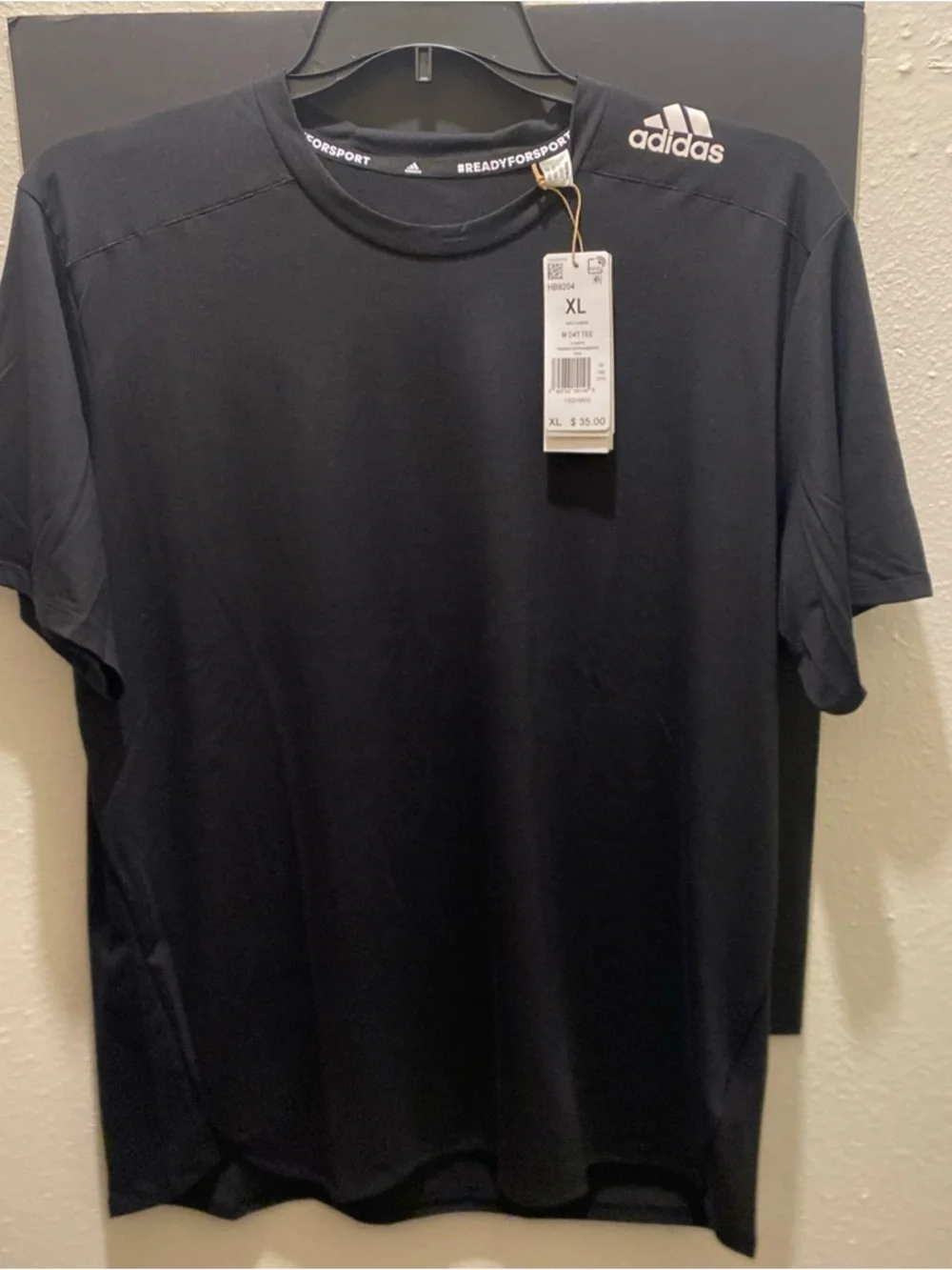 Adidas Men’s Athletic M D4T Training Black Crewneck T-Shirt SS Size XL NWT